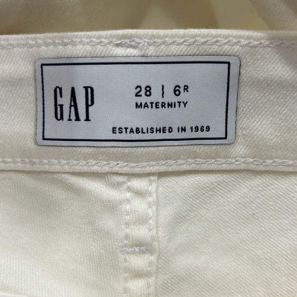 GAP Maternity 28\6R White Skinny Insert Stretch Jeans - Picture 4 of 5